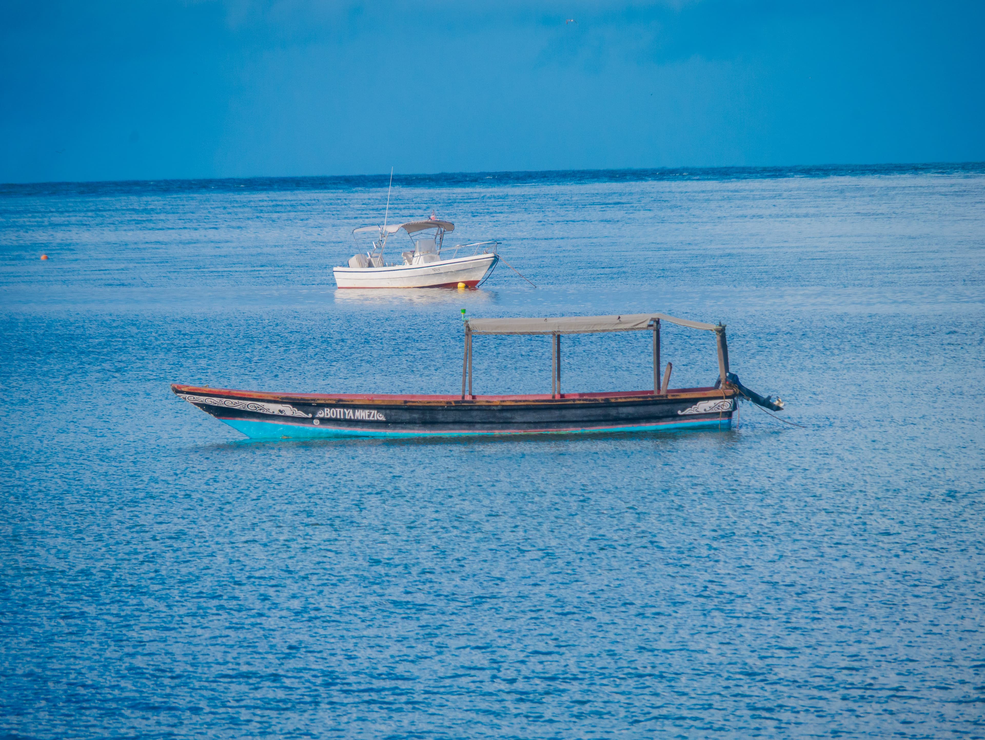 Ocean view with traditional boat