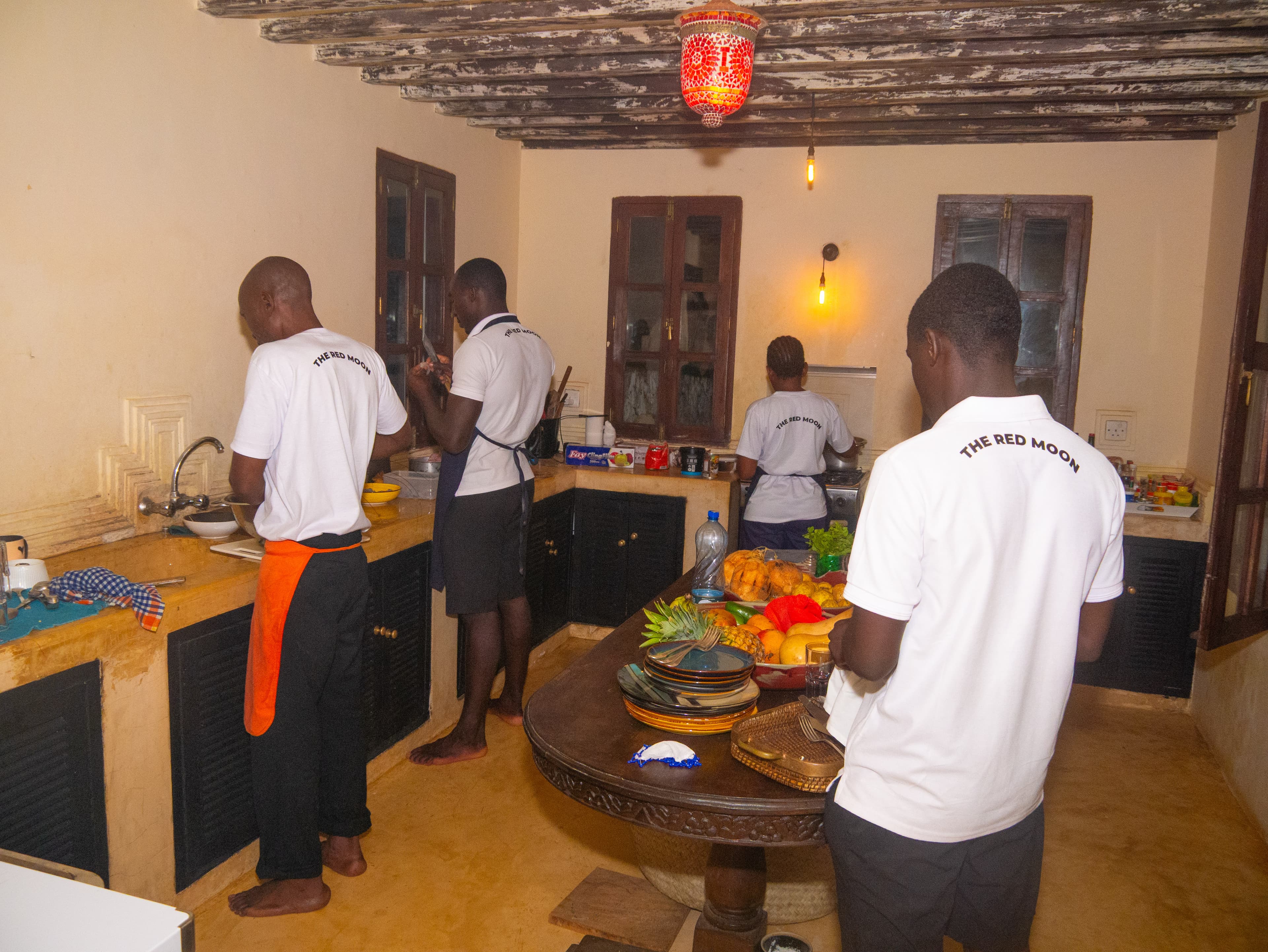 Staff at work in the kitchen