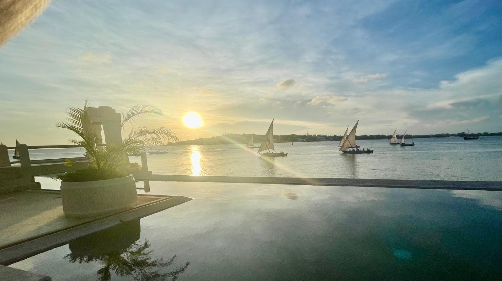 Evening or sunset at the villa